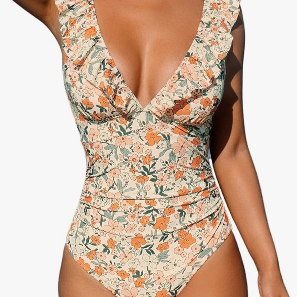 Cupshe Floral One Piece Swimsuit